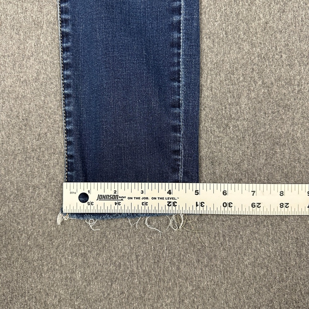Articles of Society Carly Crop Skinny Jeans Womens 26 Blue Raw Hem Mid Rise - Picture 8 of 11